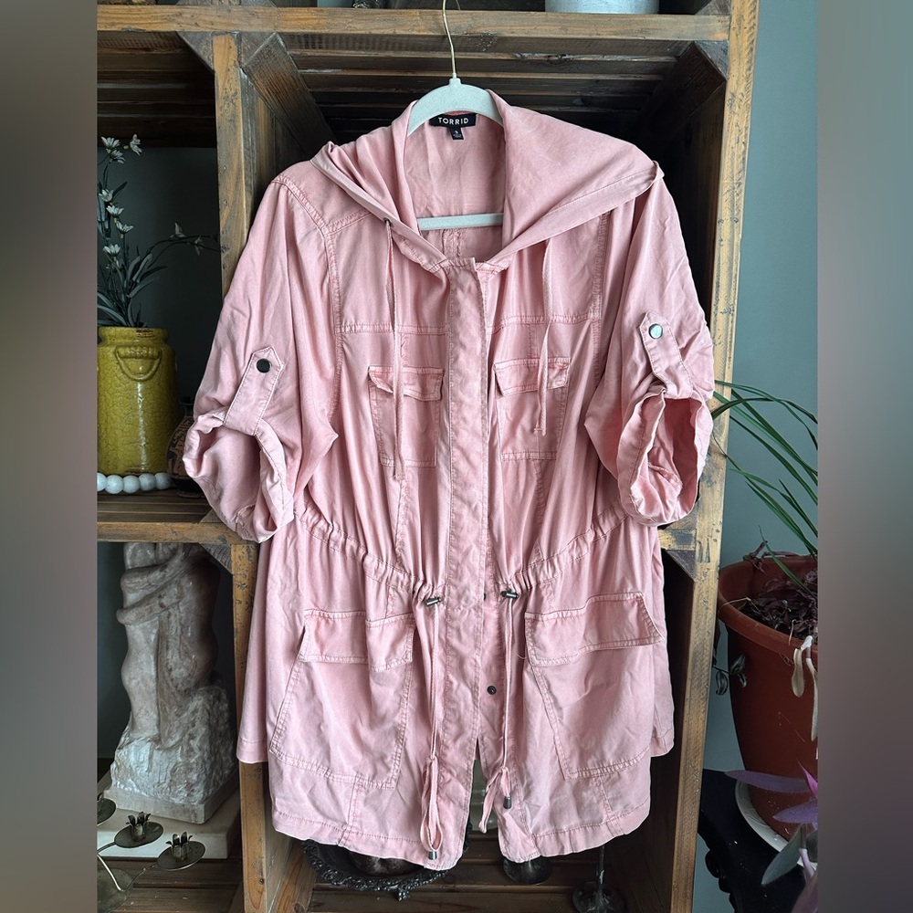 Blush anorak coat